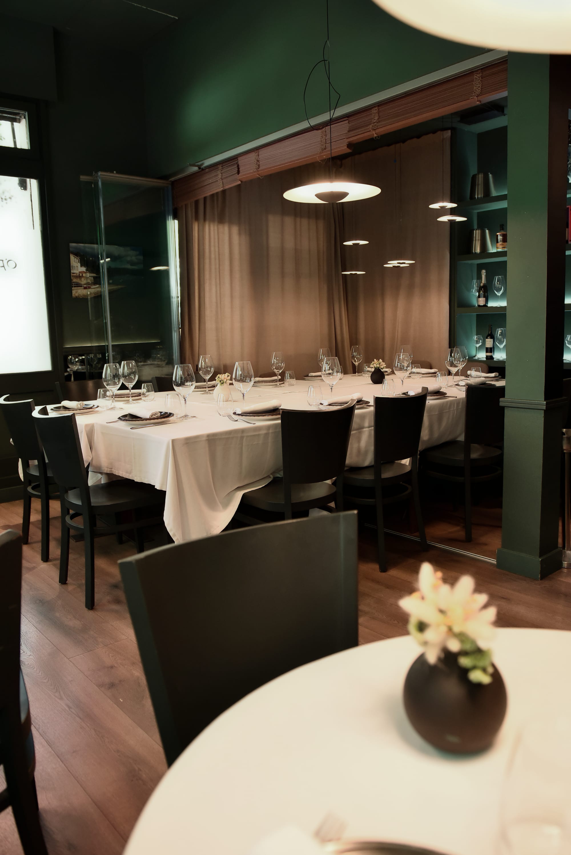 Sala privada montada para grupo